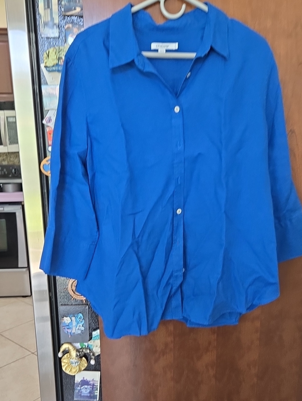 Chico's Royal Blue Button-Front Women's Shirt